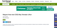 Nutritional Outlook – Maypro hires new COO, May Yamada-Lifton