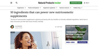 Natural Products Insider – 10 ingredients that can power new nutricosmetic supplements