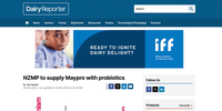 Dairy Reporter – NZMP to supply Maypro with probiotics