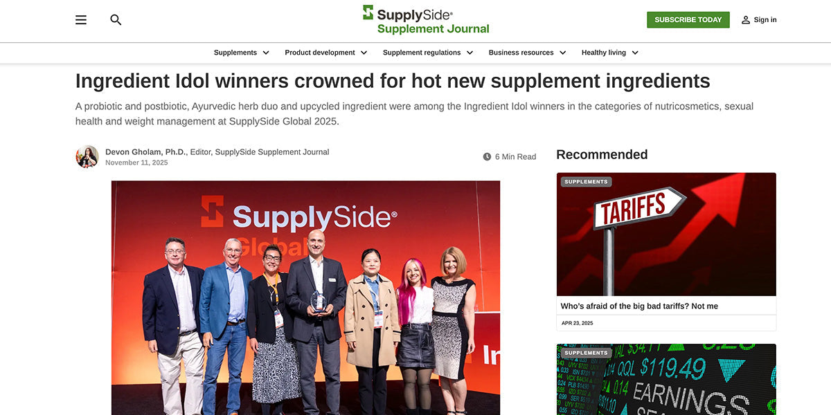 SupplySide Supplement Journal — Ingredient Idol winners crowned for hot new supplement ingredients