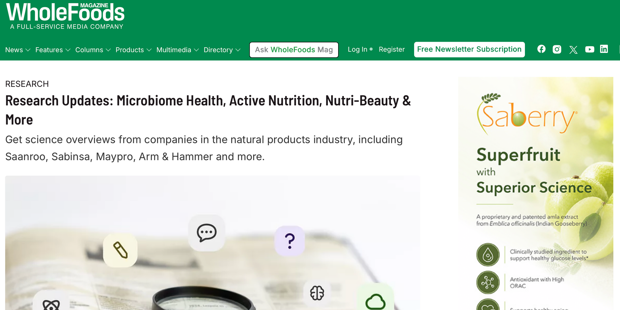 Research Updates: Microbiome Health, Active Nutrition, Nutri-Beauty & More