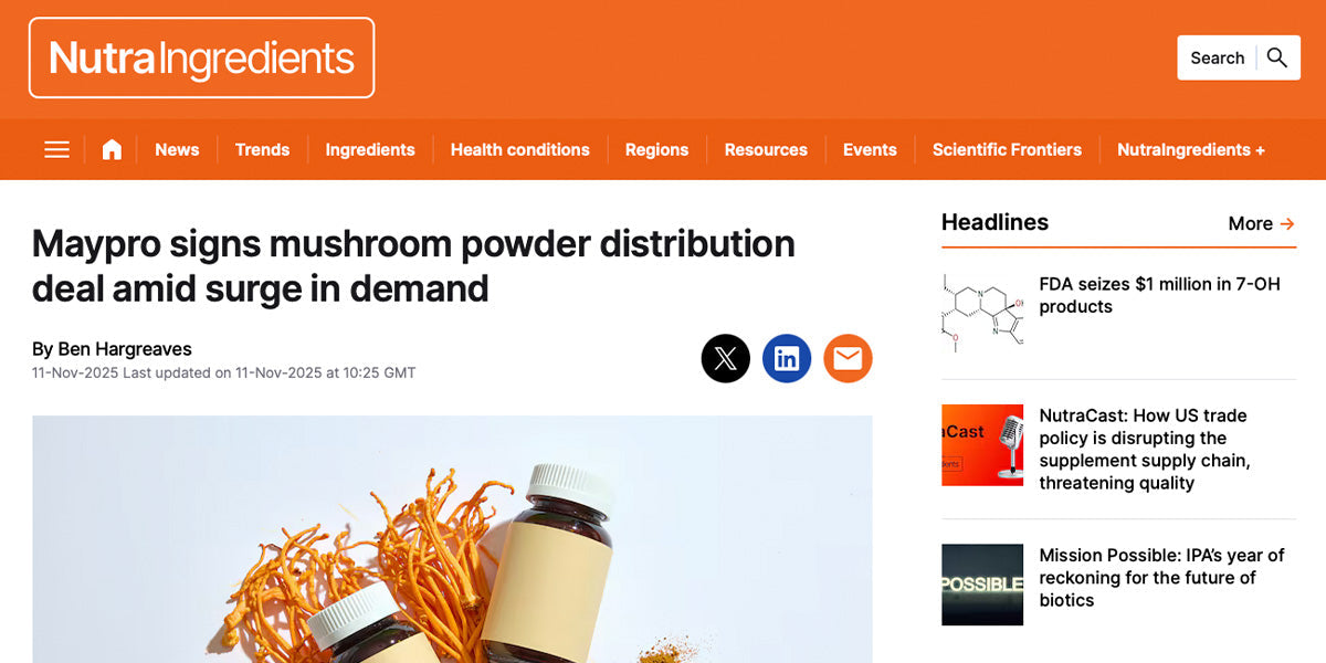 Maypro signs mushroom powder distribution deal amid surge in demand