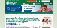 Nutrition Insight – Venetron for sleep and mood may also alleviate menstrual symptoms, clinical study suggests