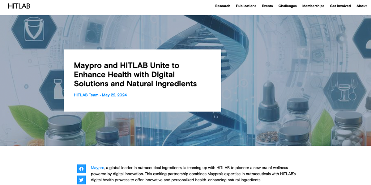 Maypro and HITLAB Unite to Enhance Health with Digital Solutions and Natural Ingredients | HITLAB