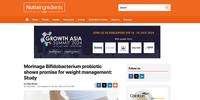 NutraIngredients USA – Morinaga Bifidobacterium probiotic shows promise for weight management: Study