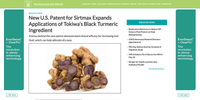 Nutraceuticals World – New U.S. Patent for Sirtmax Expands Applications of Tokiwa’s Black Turmeric Ingredient